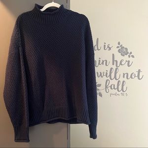 Navy Blue Turtleneck Sweater